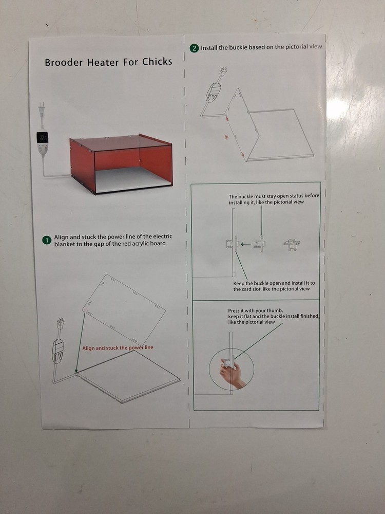Chicken Brooder Box for Chicks, Revamped Chick Brooder Heater with Adjustable Te