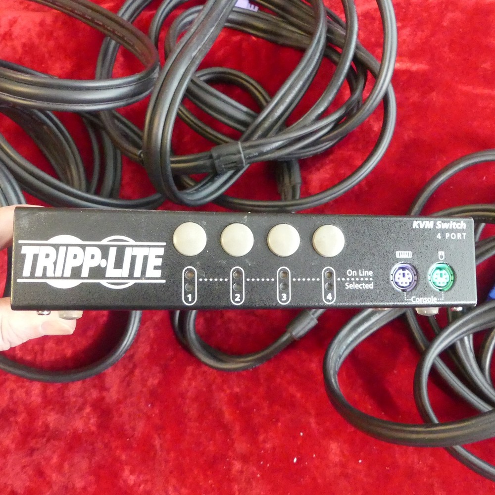 Tripp-Lite CS-84 KVM Switch 4 Port With 3 Cable Sets