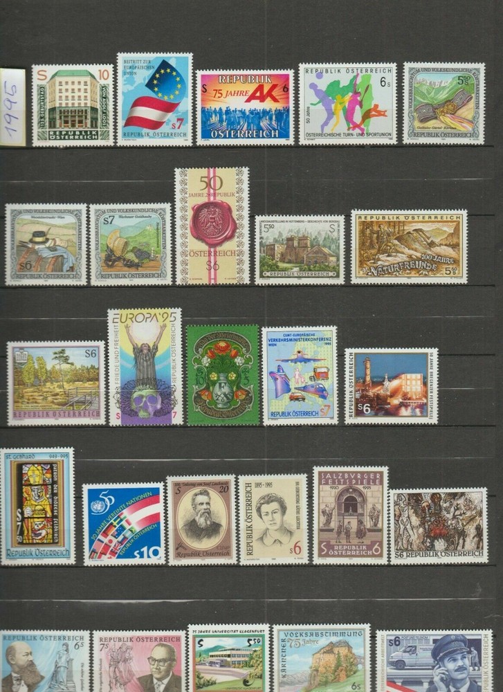 AUSTRIA - 1995 to 1997 With Mini Sheet - MINT/NH