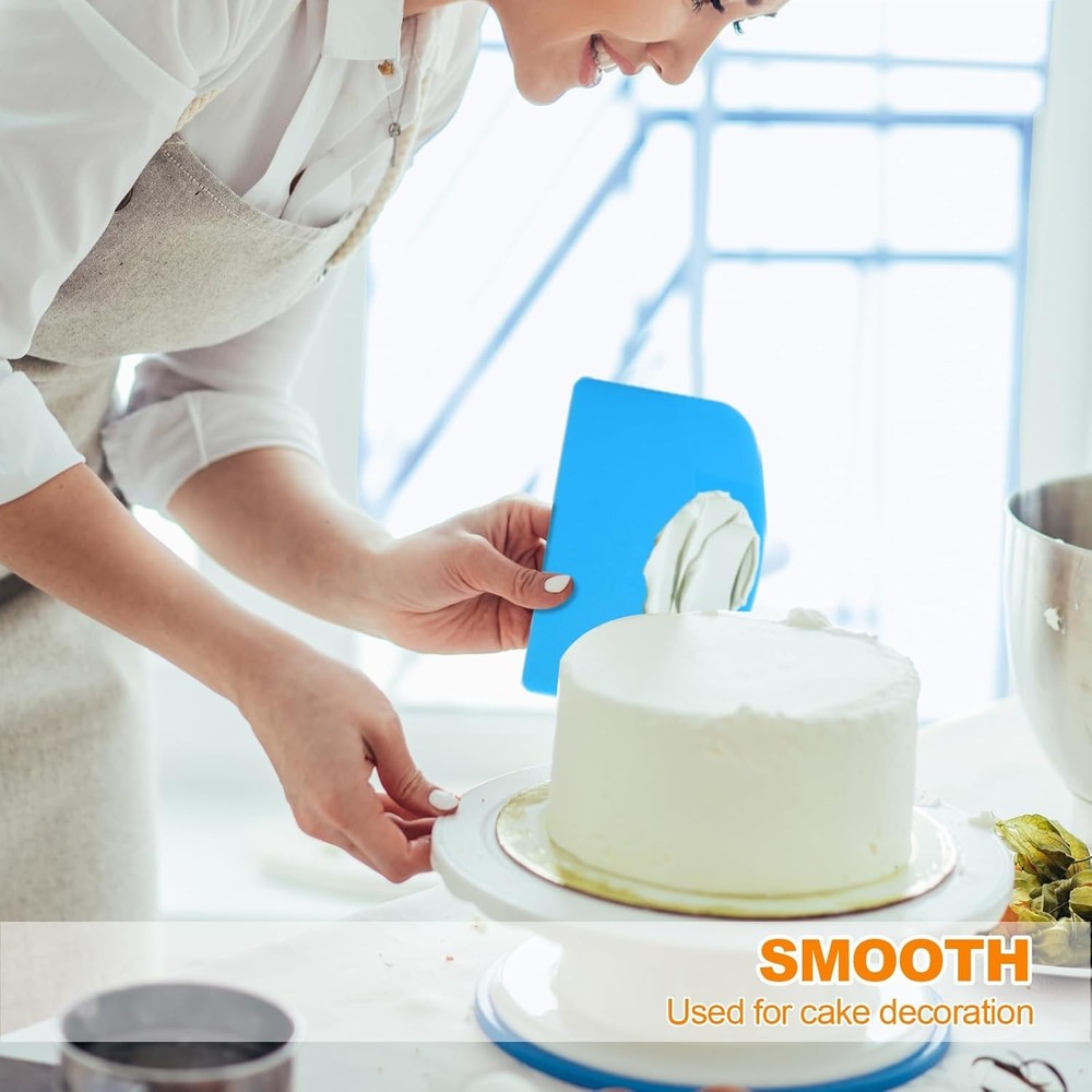 3 Pieces Food Dough Scraper, Plastic Multi - Purpose Kitchen Pastry Cutting Tool