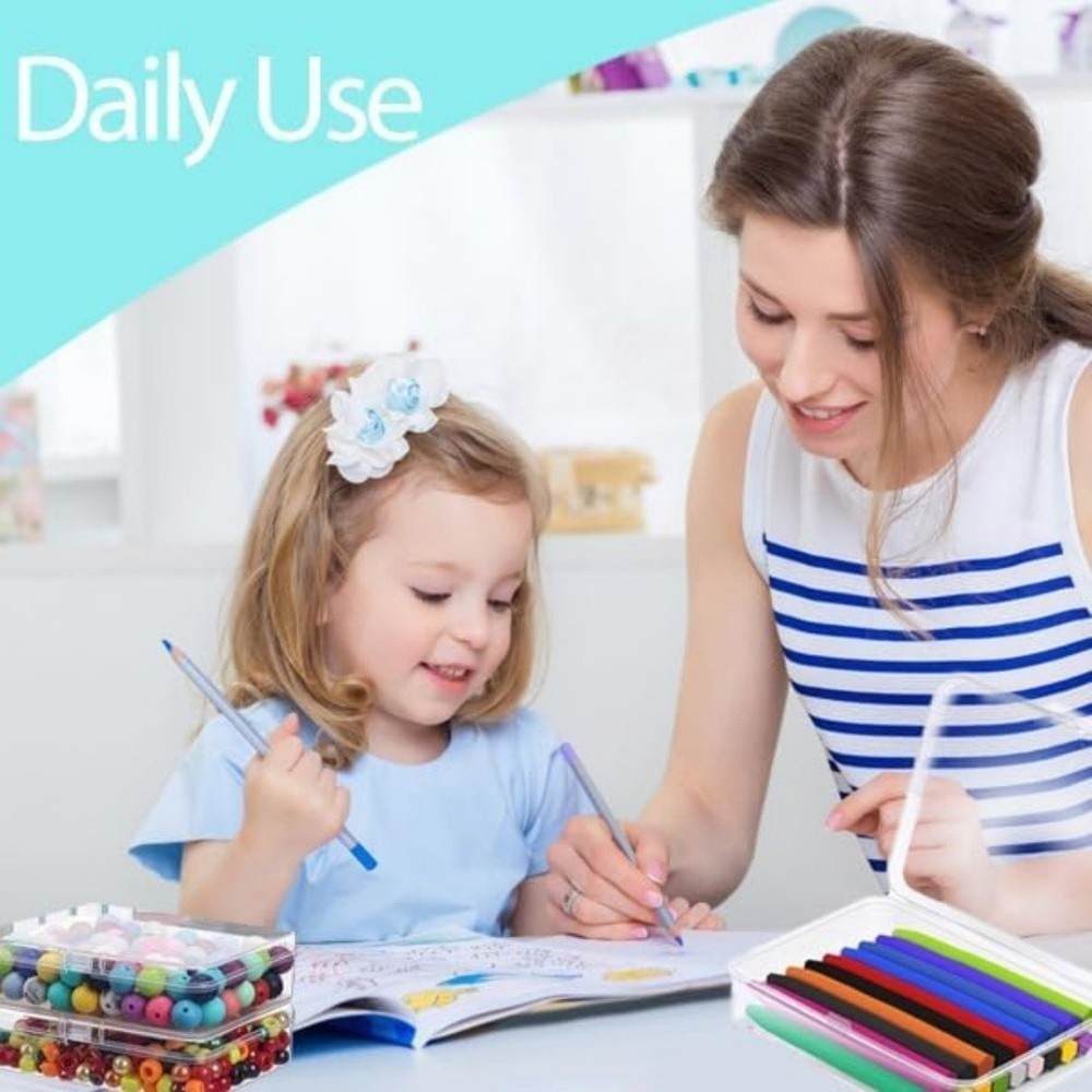 24 Pack Clear Crayon Storage Boxes with Lids for Classroom and Group Use