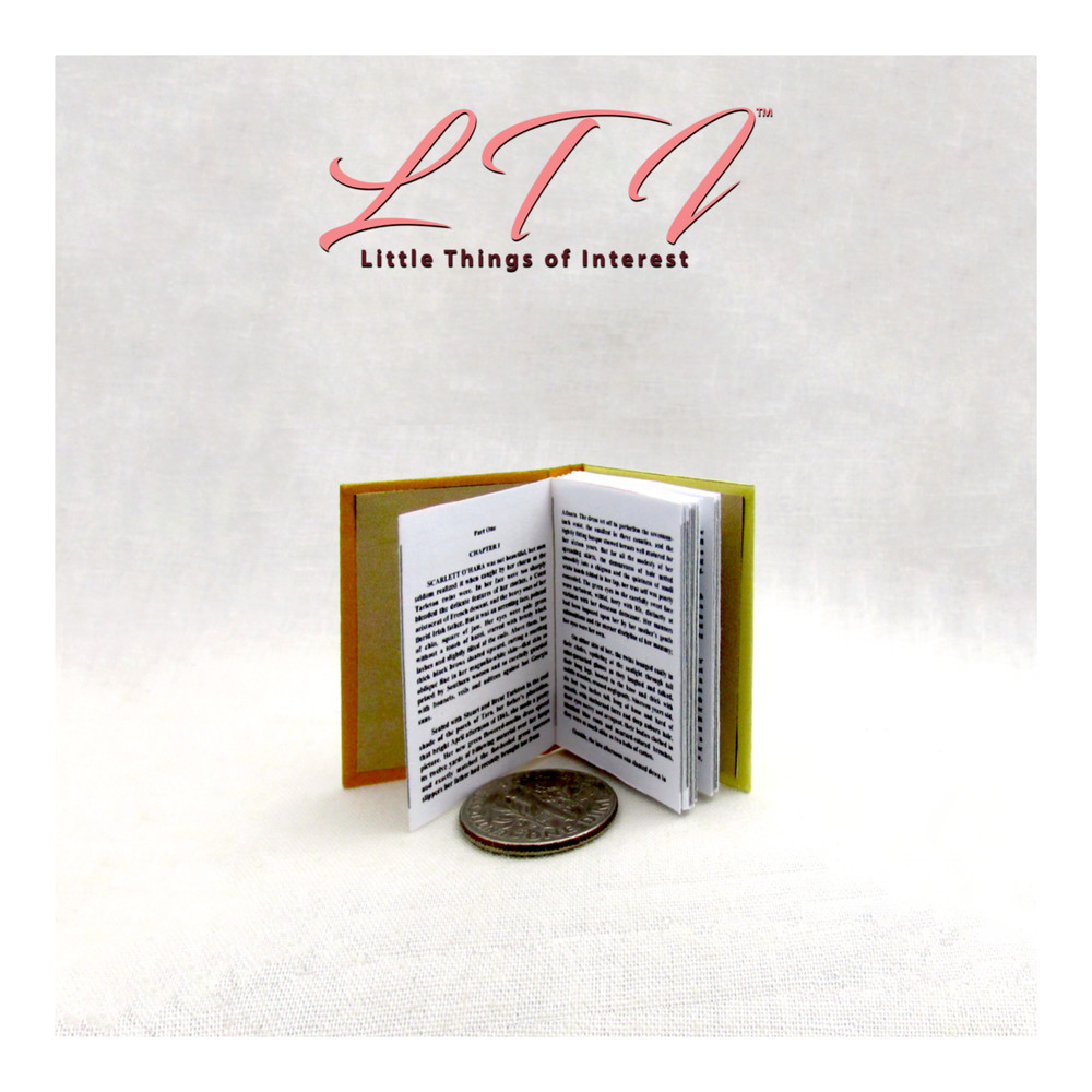1:6 Scale GONE WITH THE WIND Miniature Playscale Readable Book