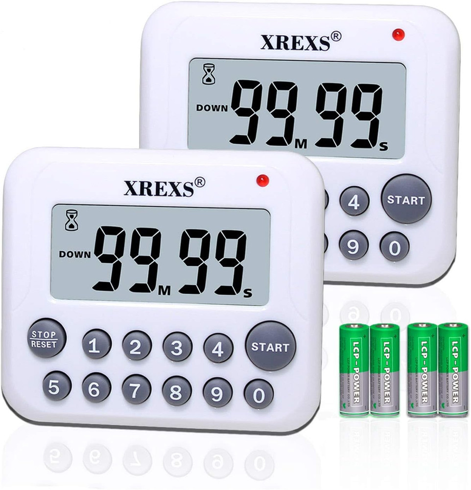 XREXS Digital Kitchen Timer Magnetic Countdown up Cooking Timer Clock with Magne