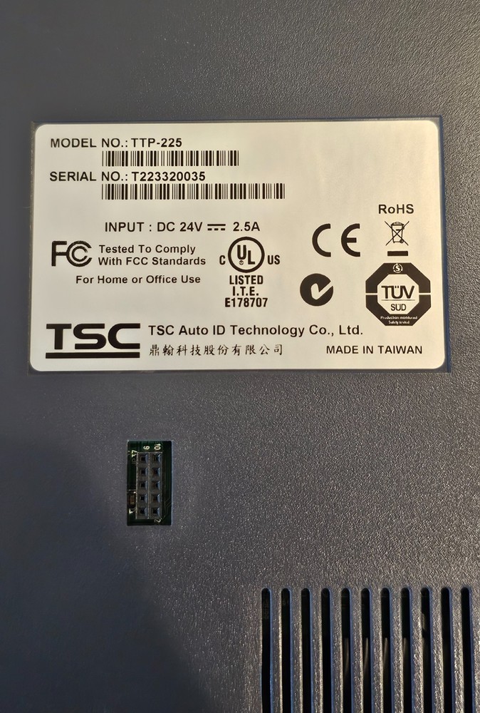 TSC TTP-225 Barcode USB Thermal Label Printer - Complete