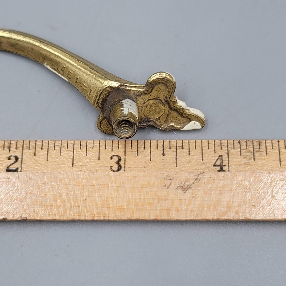 Vintage White Gold tone Pull Handle Replacement 3 in Salvage Hardware