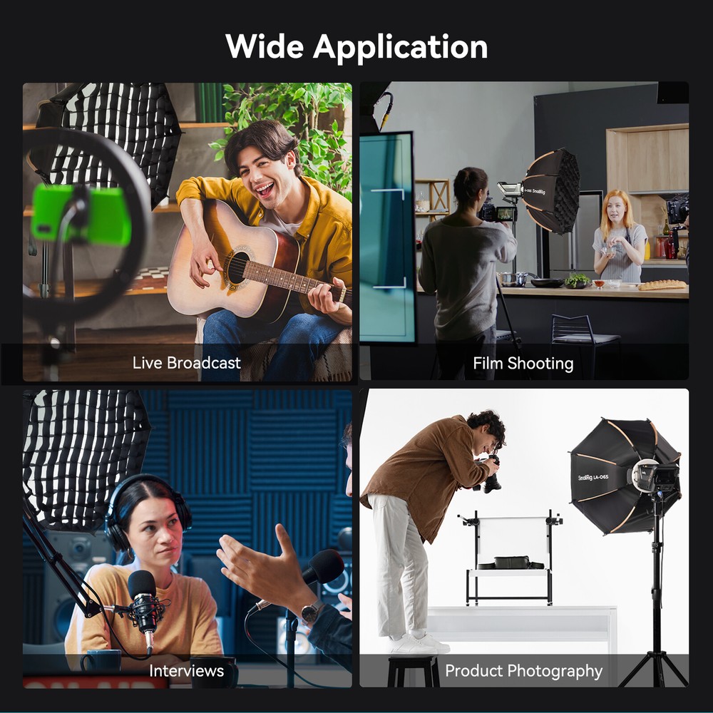 SmallRig LA-O65 Octagonal Softbox, 65cm/25.6in Quick Release Softbox 4874