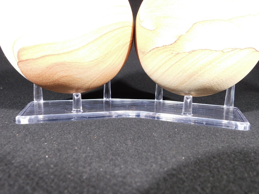DOUBLE Three Post SPHERE Display Stand LARGE Size Clear Acrylic