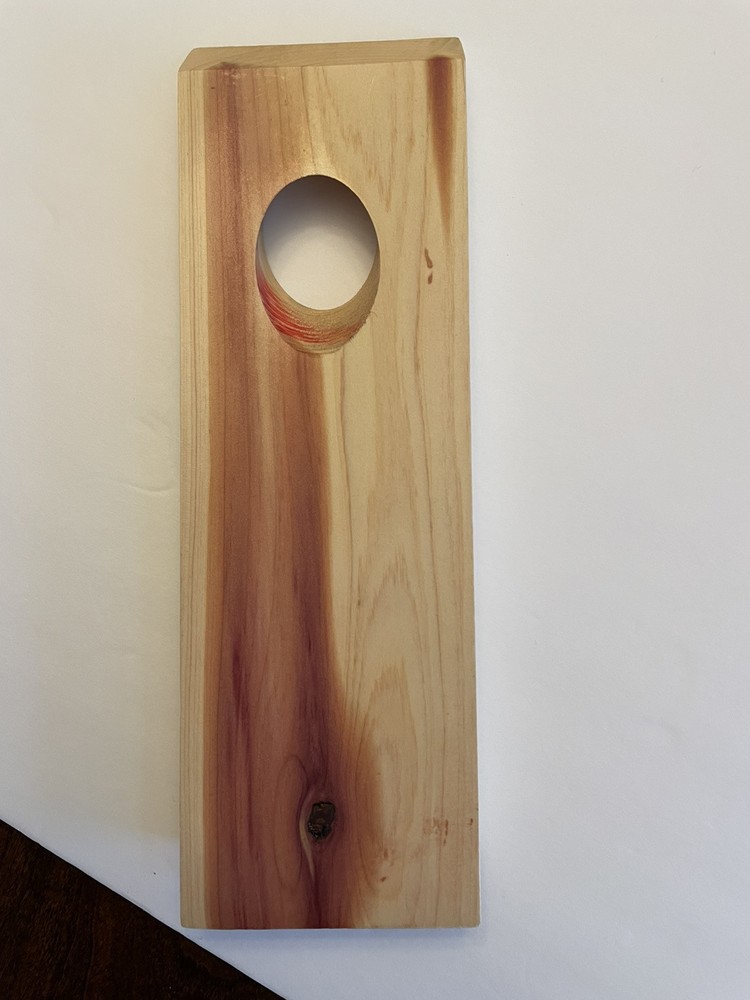 FUN GIFT IDEA WINE BOTTLE HOLDER SERVER SOLID RED CEDAR WOOD BALANCING HANDMADE