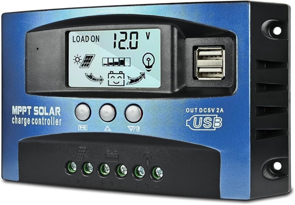 Brand New UPGRADED 30A MPPT Solar Charge Controller Blue
