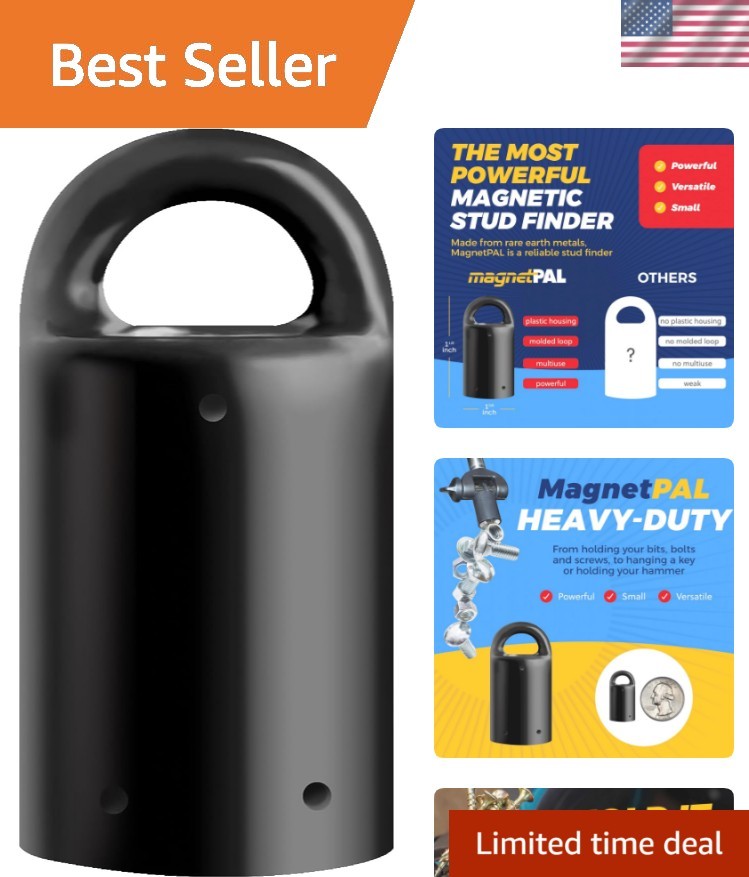 Compact 12lb Pull Heavy-Duty Neodymium Magnet - Ideal for Tools & Key Management