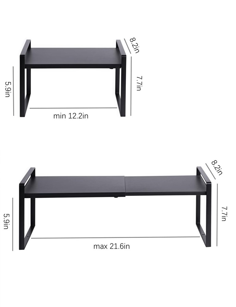 2-Pack Expandable Shelf Organizer for Kitchen Countertop, Kitchen Organizers ...