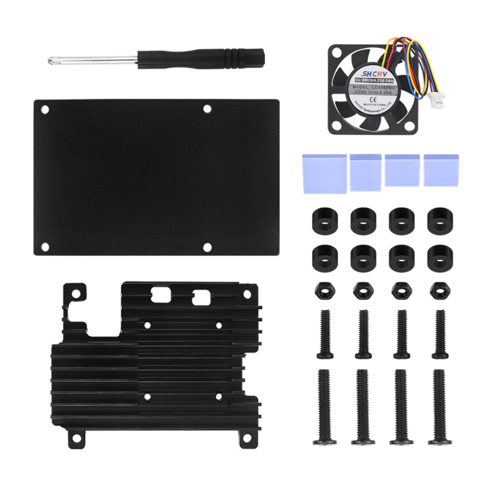 Durable Alloy Protective Case for Raspberry Pi 5 Motherboards With Cooling Fan