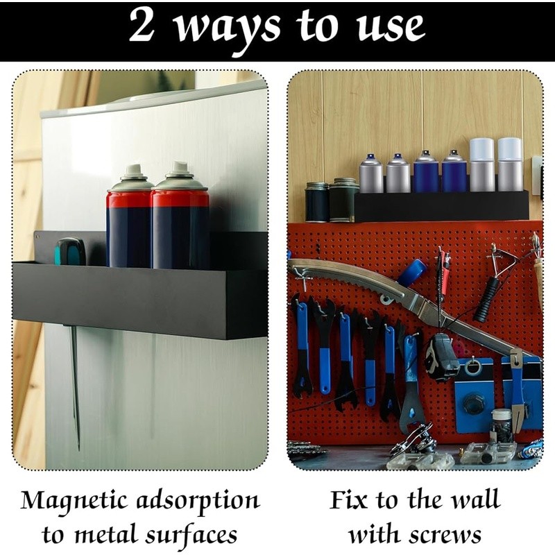 Magnetic Spray Can Holder 4 Pieces Workshop Organizer Aerosol Storage Solution