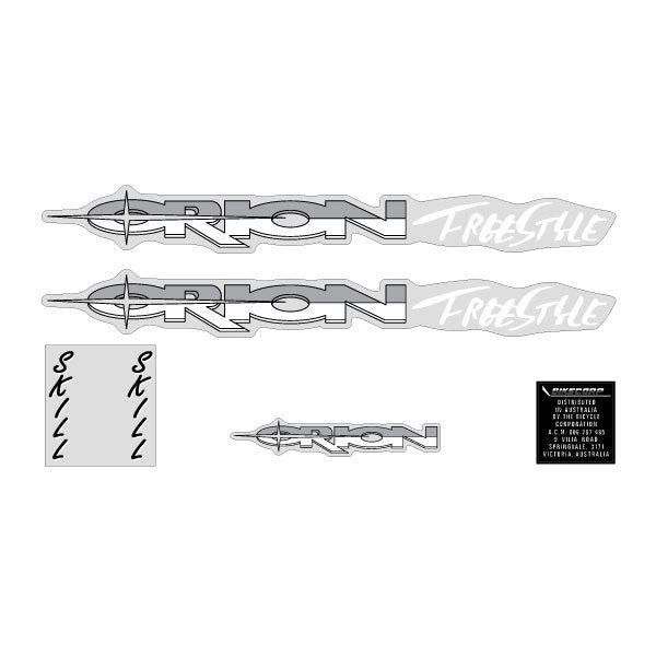 Orion - Freestyle SKILL decal set  - old school bmx