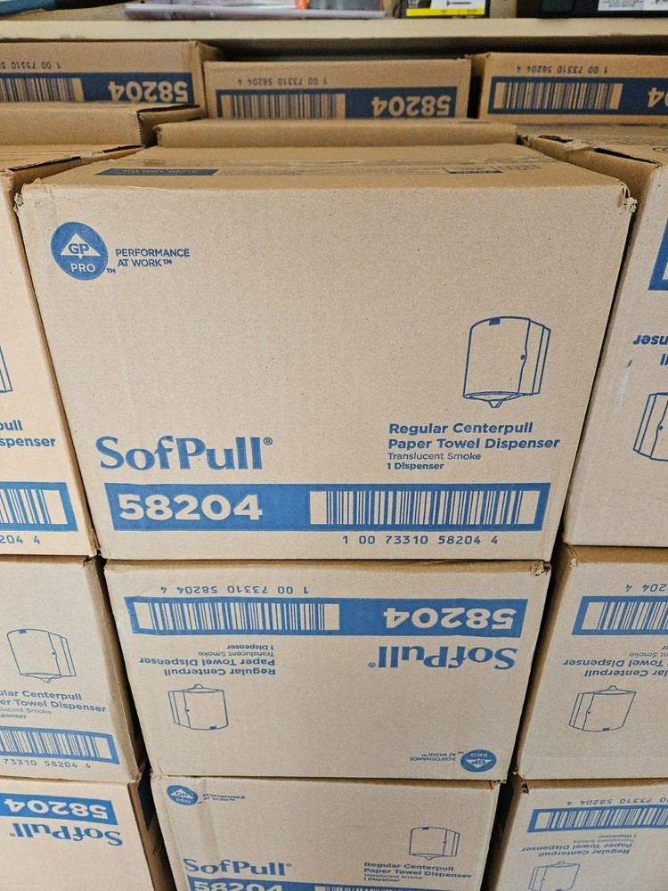 Georgia-Pacific SofPull Centerpull Paper Towel Dispenser - Translucent Smoke...