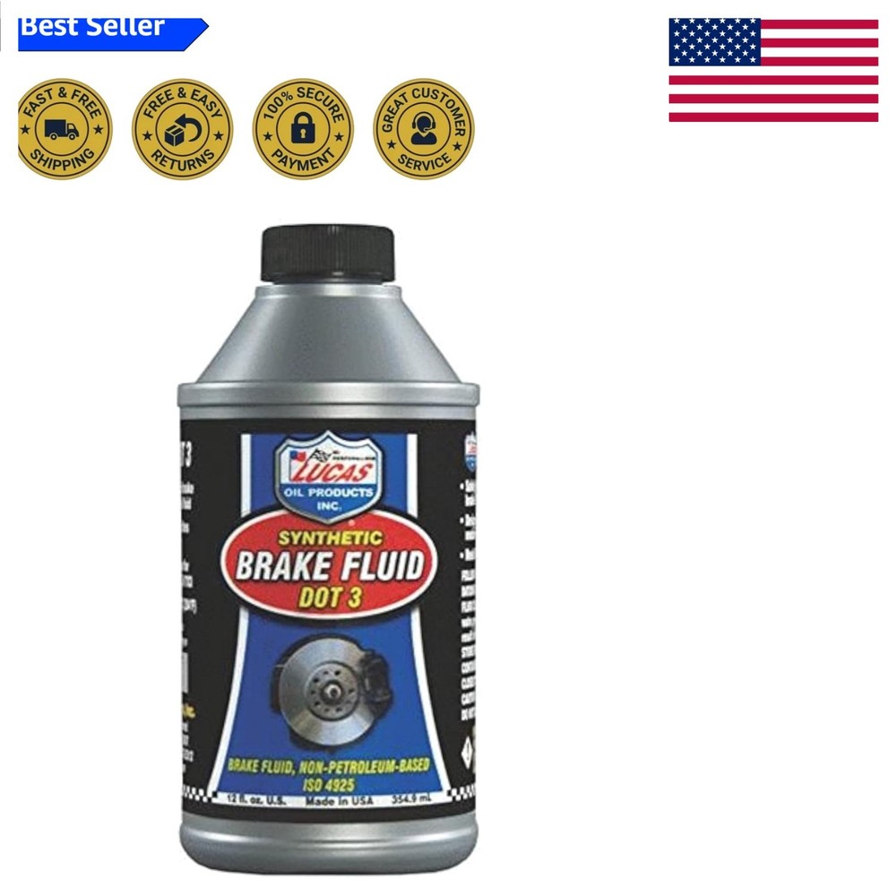 12 Oz DOT 3 Brake Fluid - High Boiling Point Liquid for Ultimate Performance