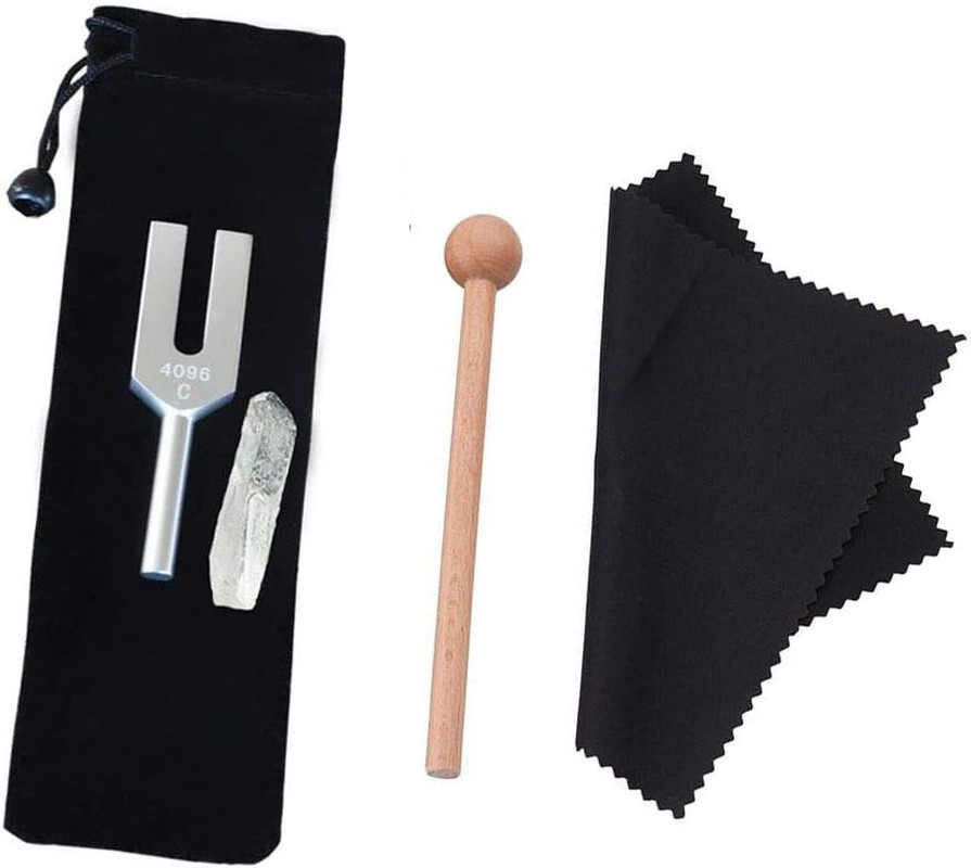 Tuning Fork, 4096 Hz Tuning Fork - Crystal Tuning Fork with Hammer for Healing,