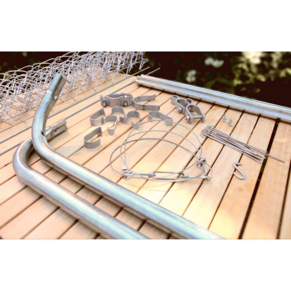 6ft X 5ft Galvanized Metal Adjustable Single Walk-Through Chain Link Fence Gate