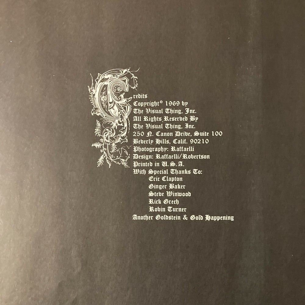 BLIND FAITH 1969 TOUR CONCERT VISUAL THING PROGRAM BOOK / ERIC CLAPTON / great 