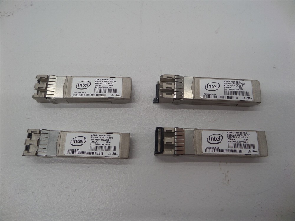 Lot of 4 - Intel AFBR-703SDZ-IN2 Transceiver Module