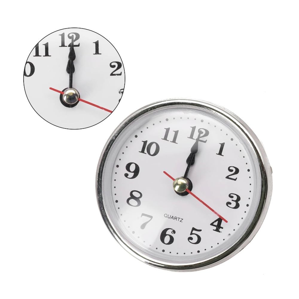 2-1/2â€™â€™ (65mm) Classic Clock Craft Quartz Movement Inserts Replacement Si...