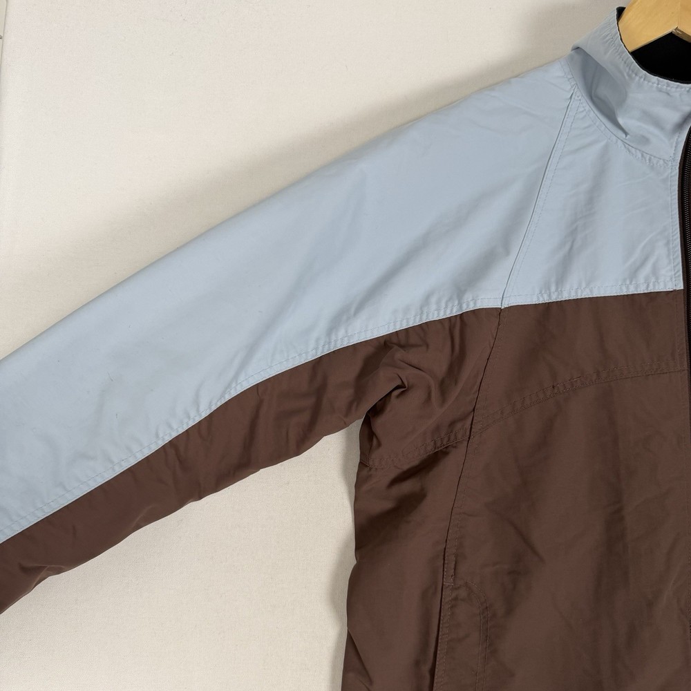 Oakley Software Jacket Windbreaker Brown Blue Zip Pockets Medium Oversized Y2K