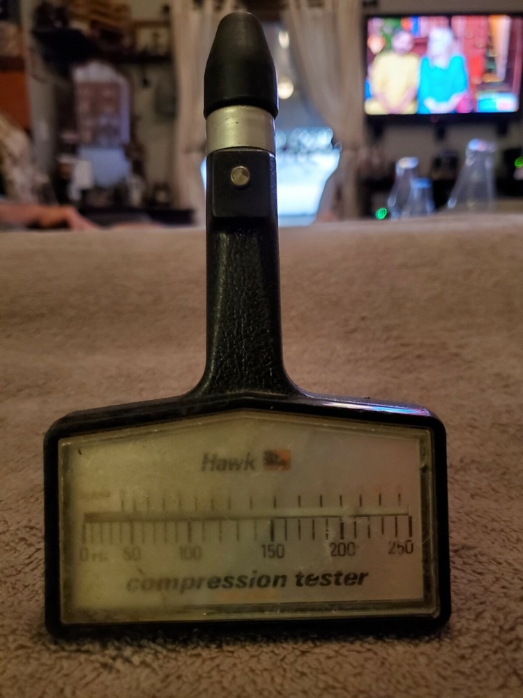 Vintage Hawk Classic Car Engine Compression Tester SAE Threads