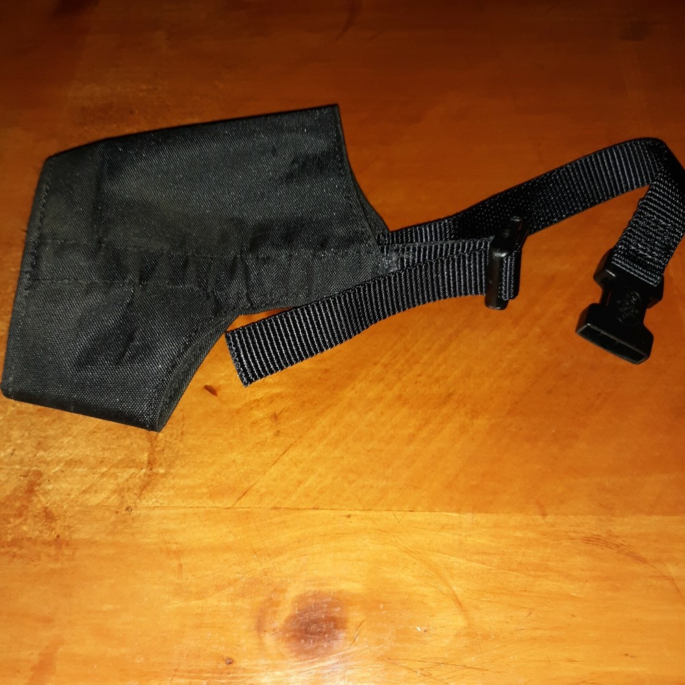 Black Pet Adjustable Dog Muzzle Fabric Nylon Comfortable Soft No Bark Bite Chew
