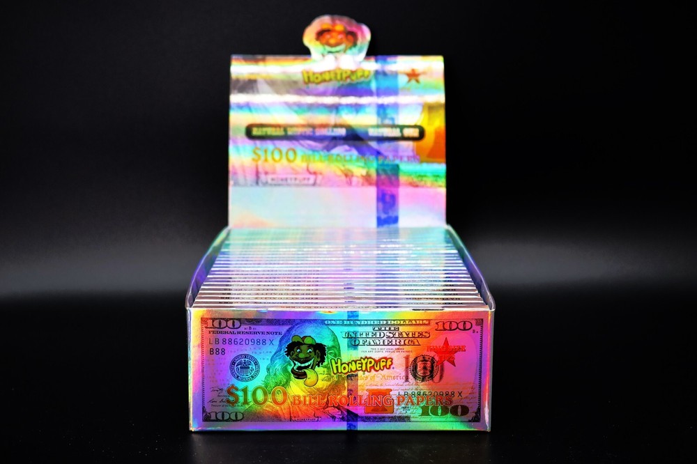24- Pack $100 Cigarette dollar bill rolling papers (72 papers) plus Tips !