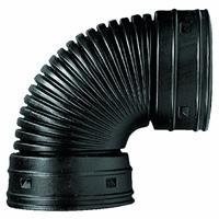 3 90 degrees Elbow 3 Inch, Black