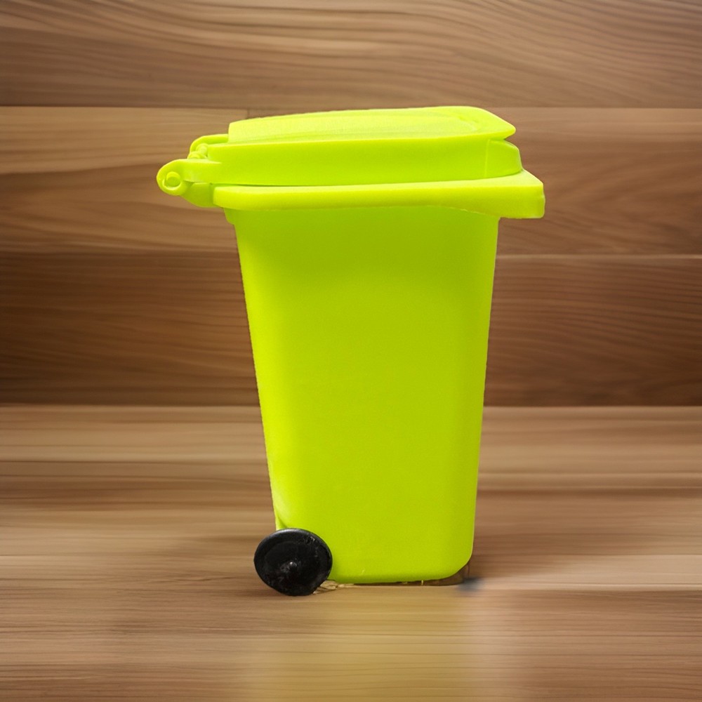 Mini Green Trash Can 6in NEW