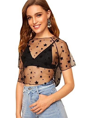 womens Medium Black-star