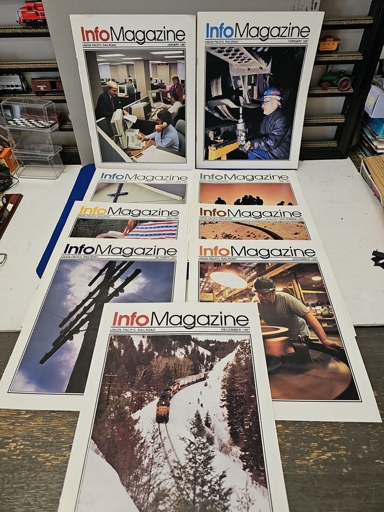 Info Magazine Union Pacific System 1987 Full Year Missing June.