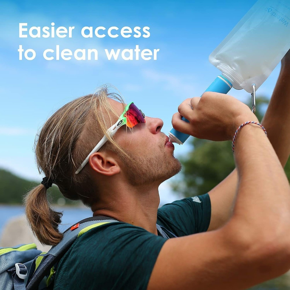 Waterdrop Gravity Water Filter Straw,with 1.5 gal Gravity-Fed Water Bag