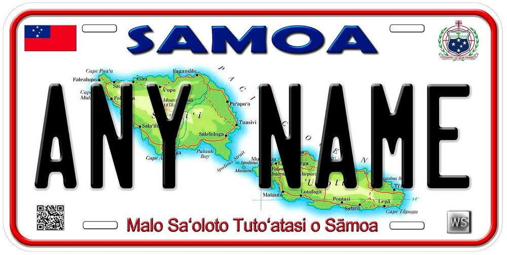 Samoa Custom Personalized Novelty Car Tag License Plate
