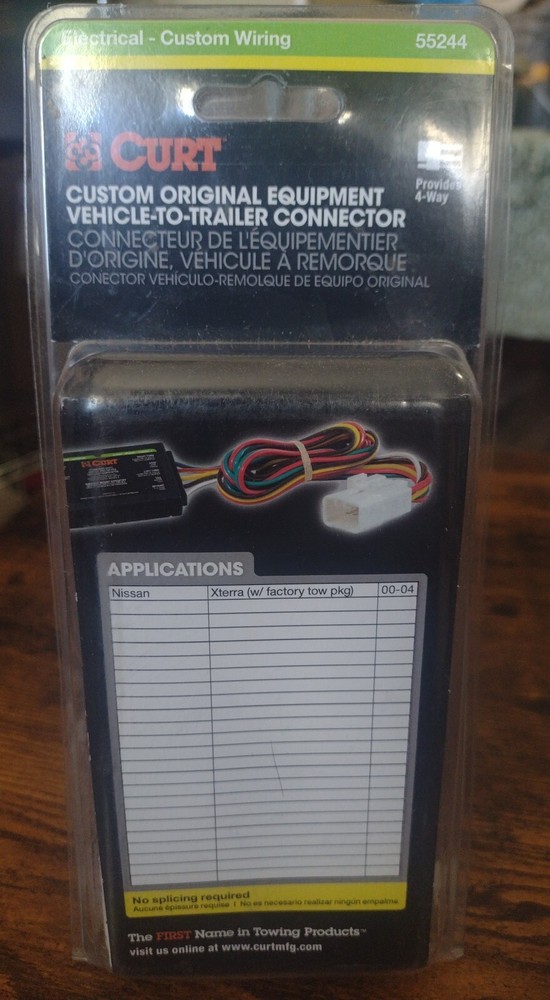 CURT 55244 Custom 4-Flat 2000-2004 Nissan Xterra Trailer Wiring Kit Harness