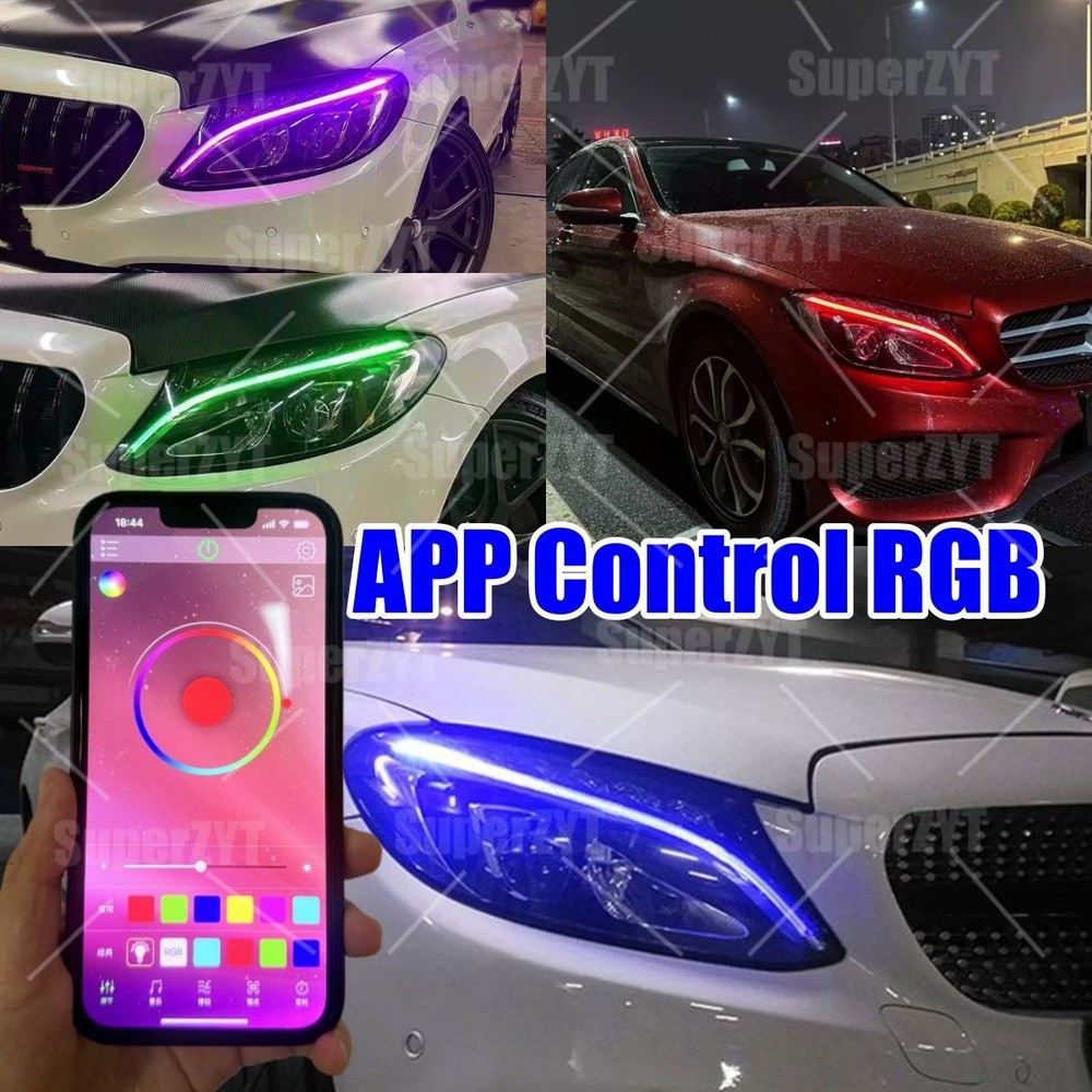 RGB DRL LED Boards For Mercedes C-Class W205 C300 C63 C400 C200 C63 2015-2018