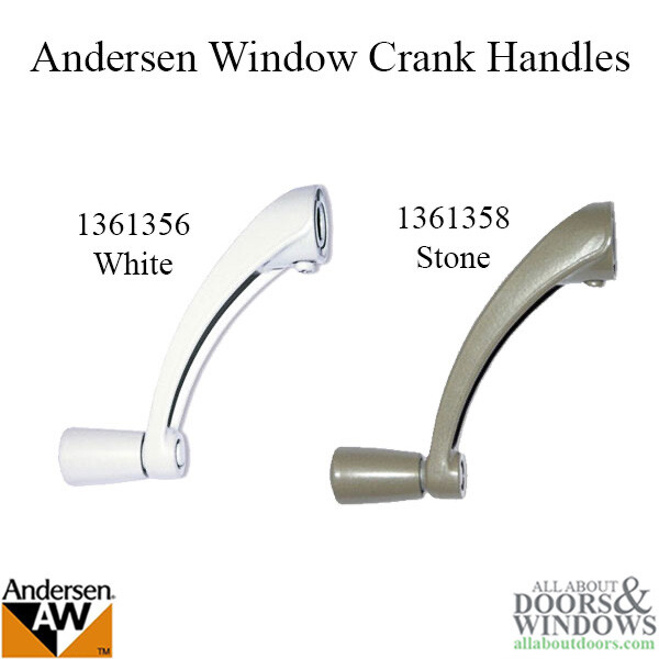 Andersen Window Improved/E-Z Casement Crank/Handle- Classic Style - White