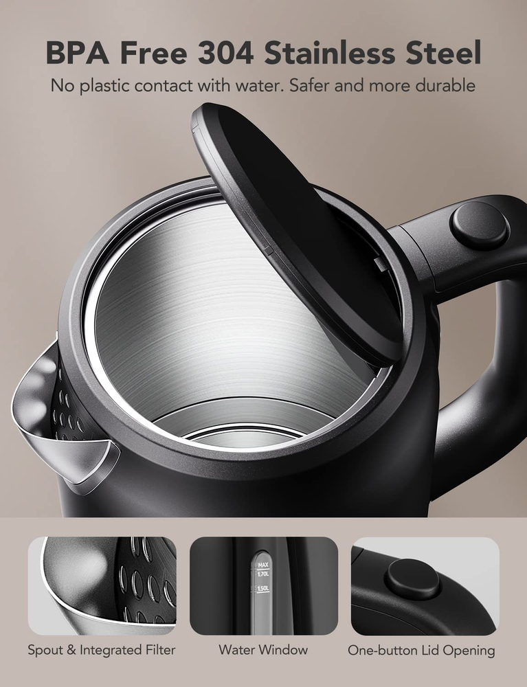 Smart Electric Kettle Temperature Control, Wifi Electric Tea Kettle with Alexa C