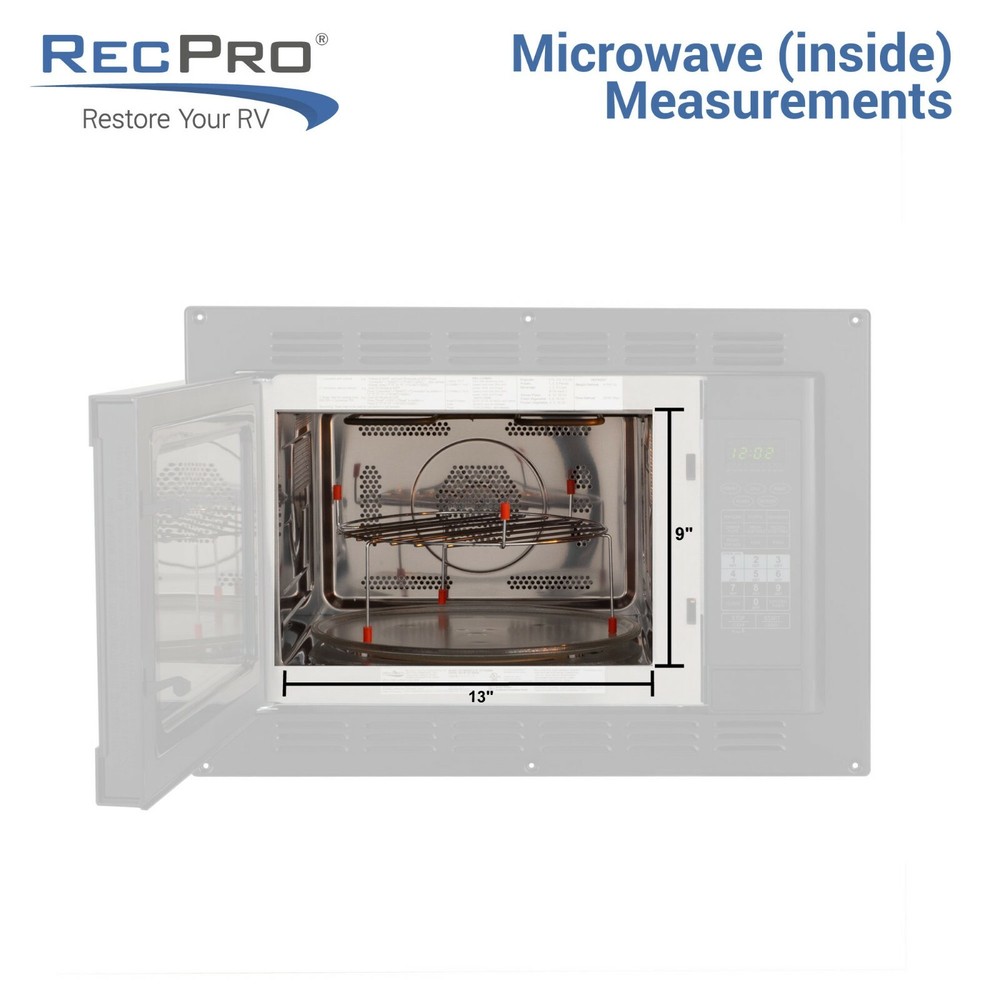 RecPro RV Convection Microwave Black 1.1 Cu. Ft 120V Microwave Appliances