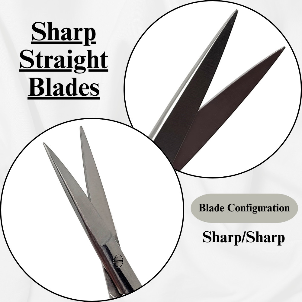 3 Pcs Operating Scissors 5.5" Straight Sharp/Sharp+Sharp/Blunt+Blunt/Blunt Ends