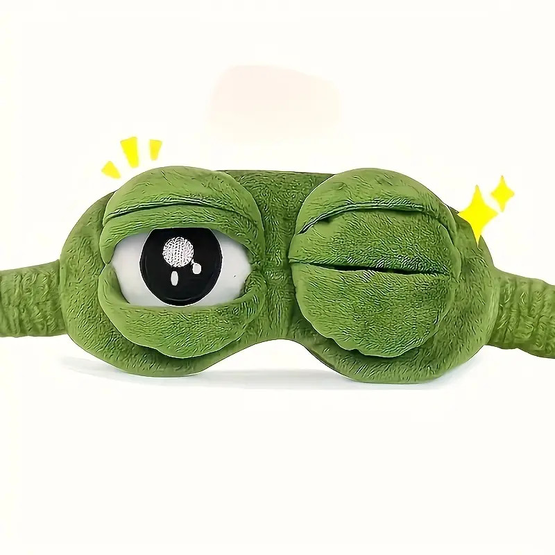 Soft & Comfortable Frog Cartoon Stretch Eye Mask - New