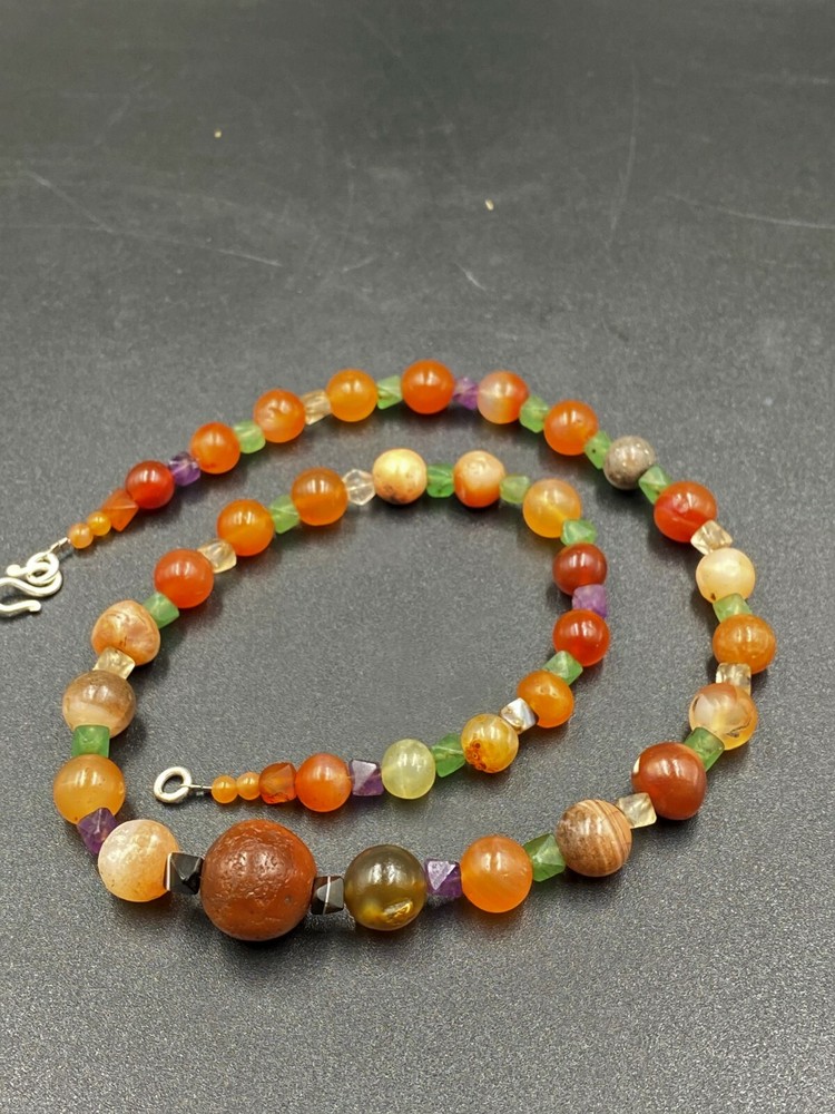 Old Ancient Antique Indo Greco Bactrian Old Beads Necklace