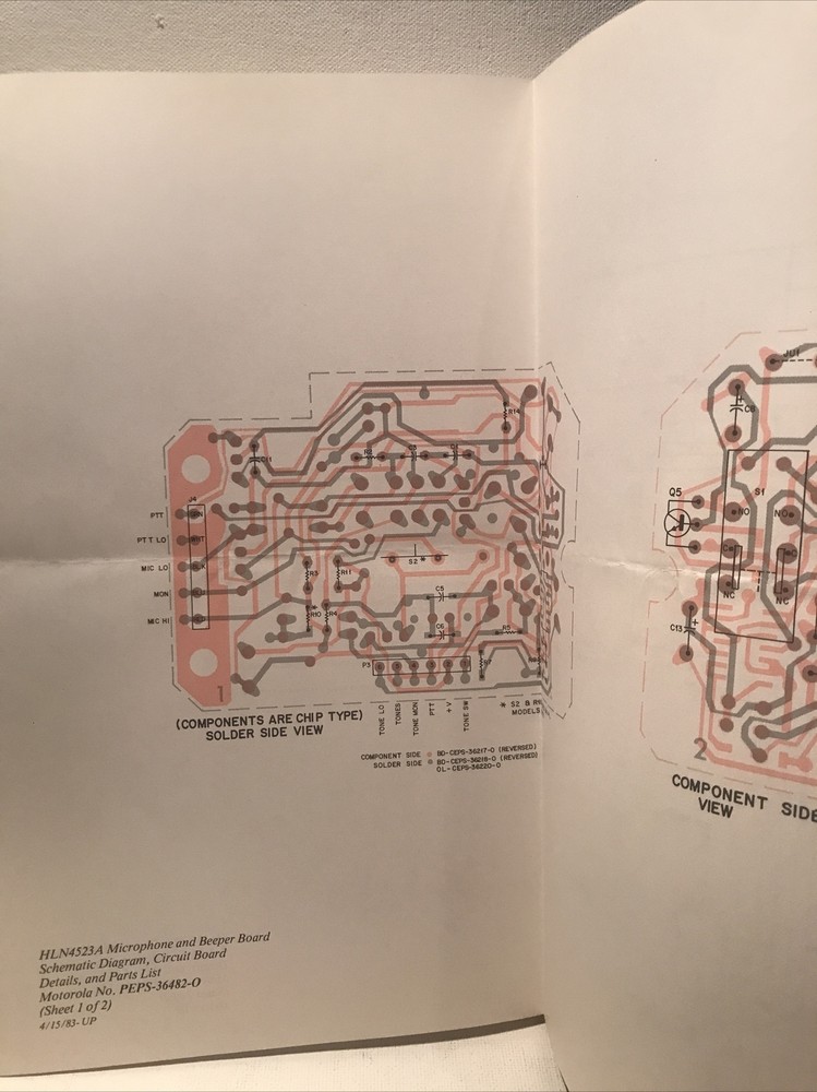 Motorola Touch-Code Encoder Palm Microphone Instruction Manual 68P81114E07-O