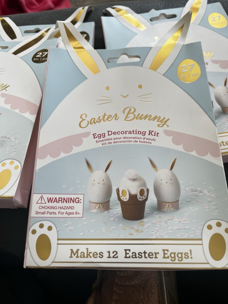 Easter Bunny Egg Decorating Kit - 5 Kits Each Decorates 12 Eggs