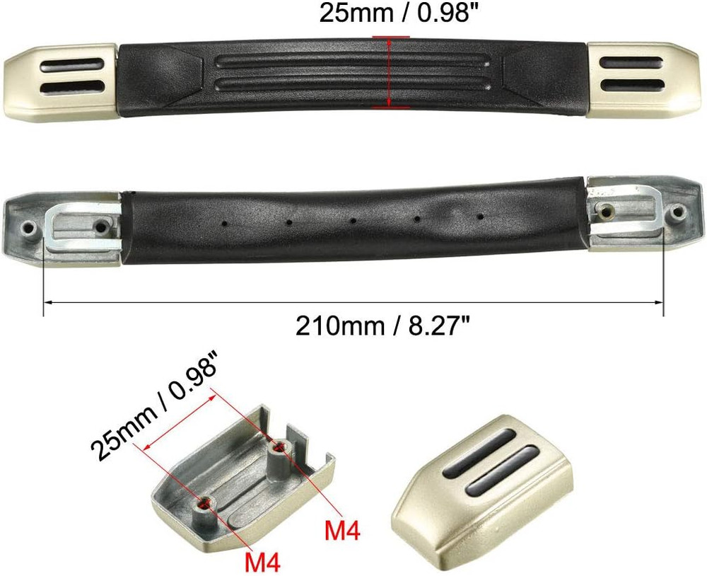 Luggage Handle, 210Mm Long Strap Grip Replacement for Suitcase Case Black