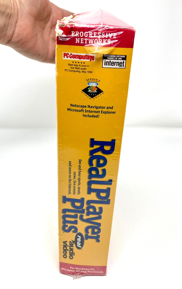 NOS Vtg Software RealPlayer Plus Audio Video Enhanced Edition 1997 Windows Mac