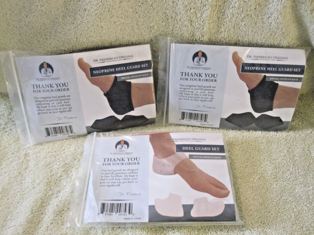 New. Dr. Fredricks Original, 3/Pack Heel Guards. Size, Small