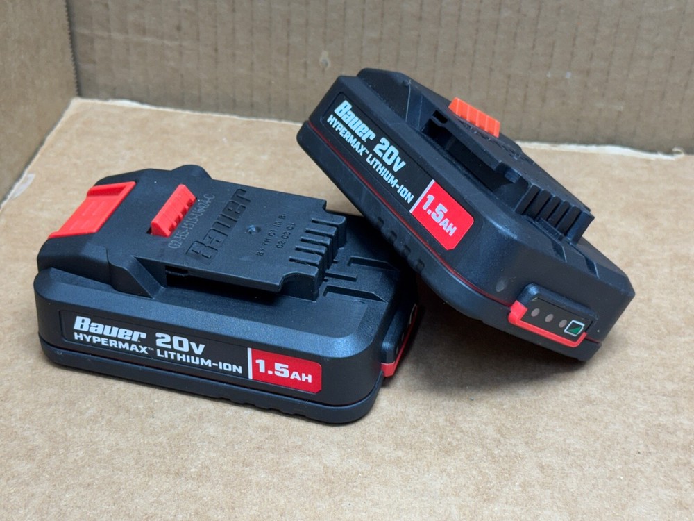 [2-PACK] BAUER [1701C-B] 20V 1.5AH [64817] HYPERMAX LITHIUM ION BATTERY PACK