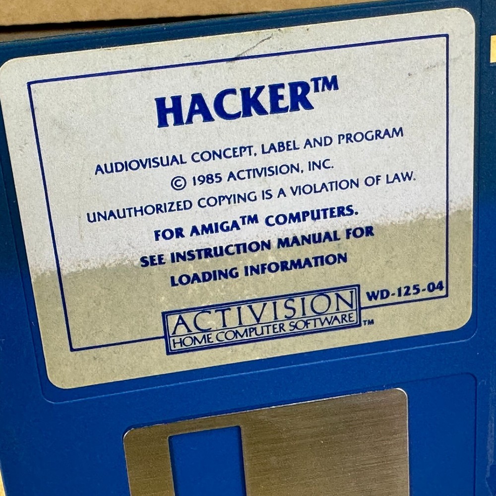 Disk HACKER _ for AMIGA Computers _ from 1985 _ by ACTIVISION _ VERY RARE